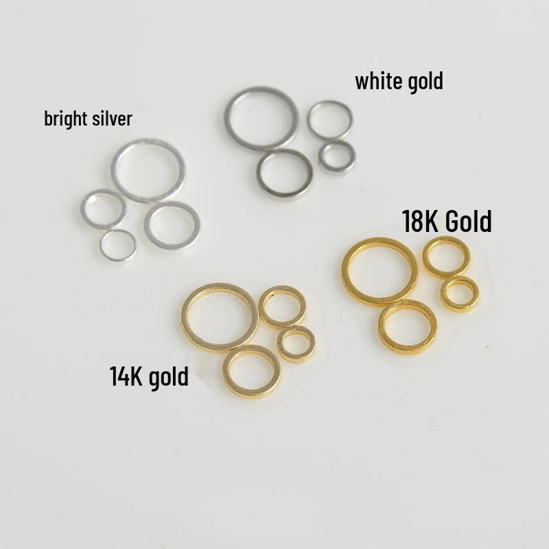 14K Gold Filled Color Retention Closed Hoop Rings for DIY Jewelry Making