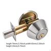 Dead Bolt Door Lock Round Knob Interior Exterior Stainless Steel Single Cylinder with Keys for