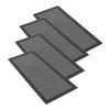 4pcs Floor Vent Mesh Cover PVC Magnetic Dust Proof Floor Register Screen Cover for Home Wall Ceiling Black