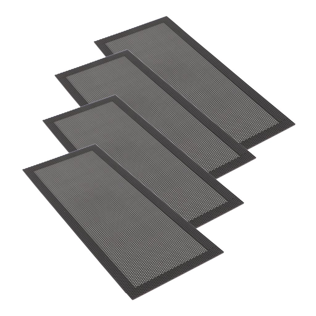 4pcs Floor Vent Mesh Cover PVC Magnetic Dust Proof Floor Register Screen Cover for Home Wall Ceiling Black