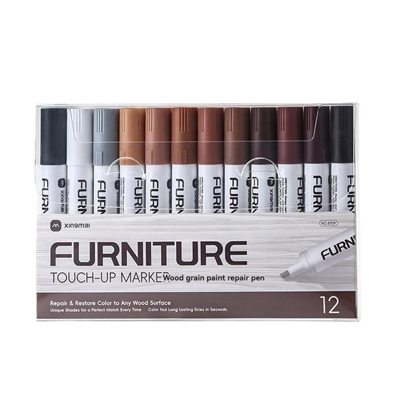 6-21Pcs Furniture Repair Pen Markers Tool Remover Wood Scratches Restore Kit Scratch Filler Paint Wooden Cabinet Floors Tables