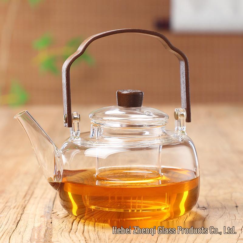 High Borosilicate Glass Teapot with Handle and Pearl Cotton Packaging