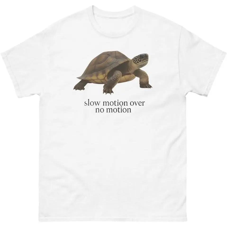 Slow Motion Over No Motion Turtle T-Shirt Turtle Graphic Streetwear S разноцветный