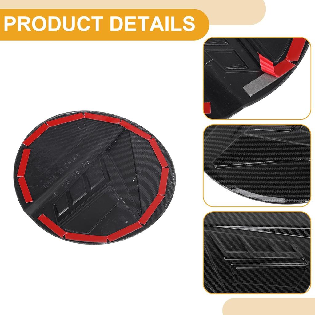 Fuel Tank Door Cap for Hyundai Elantra 2021-2025 Fuel Filler Flap Cover Adhesive Type Carbon Fiber Black ABS Fuel Filler Door Gas Cap