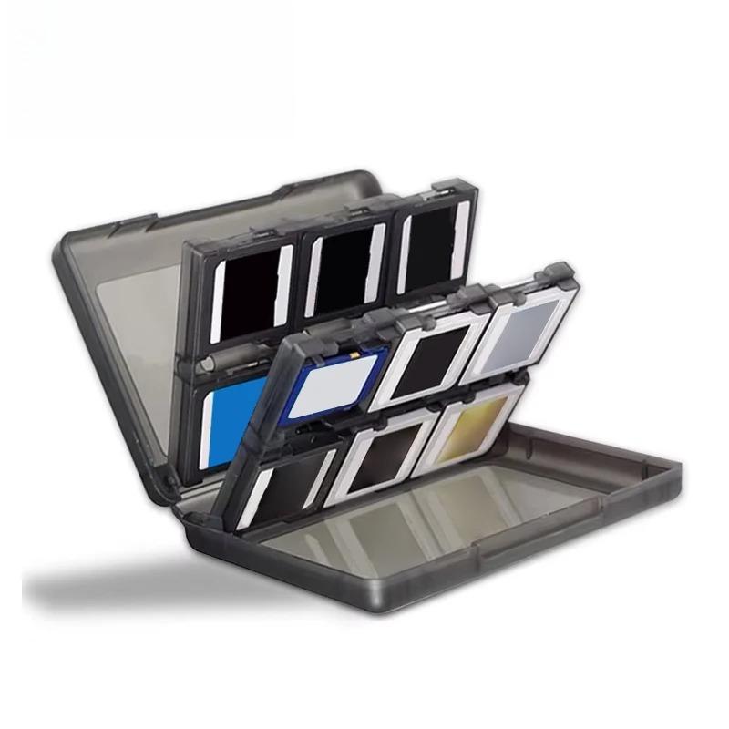 28-in-1 Game Card Case for 3DS/DS Series, Portable PP Box with SD/TF & Stylus Slots
