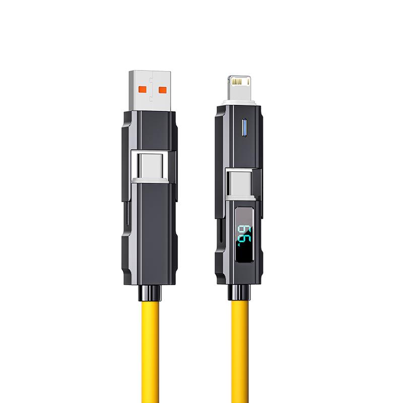 5A Handykabel 4-in-1 66W PD Schnellladung USB-C auf Type-C auf iOS Geeignet für iPhone iPad Huawei Xiaomi Samsung Redmi