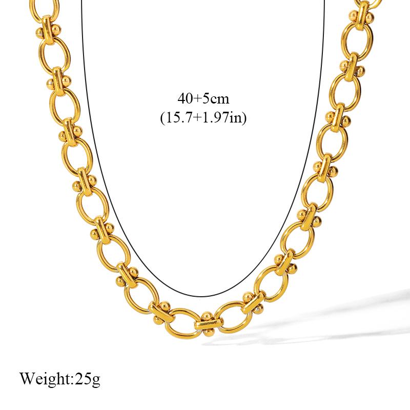 EILIECK 316L Edelstahl Metallkettenhalskette Für Frauen Mode Vergoldete Halskette Wasserdichter Schmuck Damen Geschenk