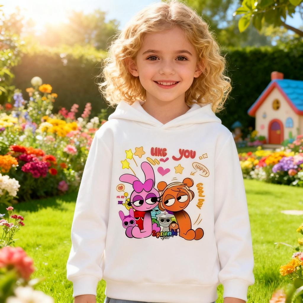 Hot-selling Music Rhythm Box Children's Hoodie for Autumn and Winter, Warm and Comfortable, Casual and Soft Children's Wear