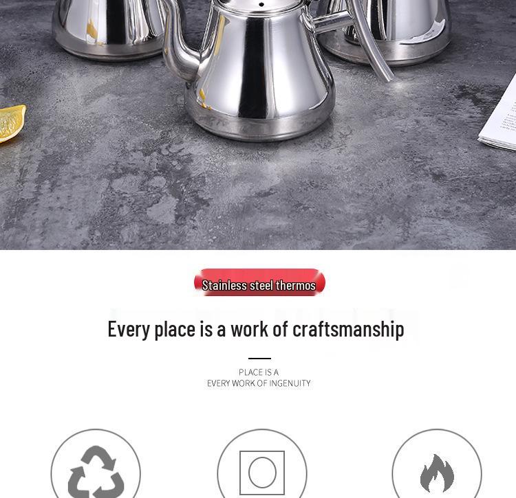 Stainless Steel Kashi Flower Tea Kettle with Filter - Ideal for Hotels, Restaurants, and Teahouses.