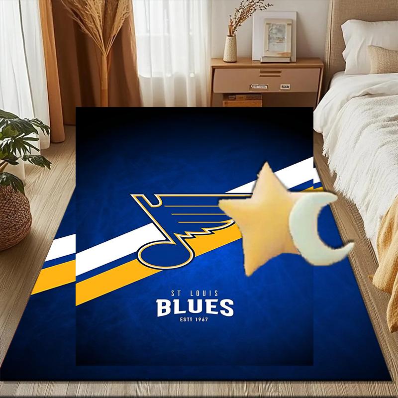 St. Louis Hockey Floor Mat for Living Room, Game Rooms, Office, Bedroom, Office Floor Mat Playful Design, Christmas Fan Gifts
