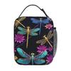 Colorful Dragonfly With Flower Insulated Lunch Bag for Women Kids Leakproof Food Boxes Thermal Lunch Box Tote