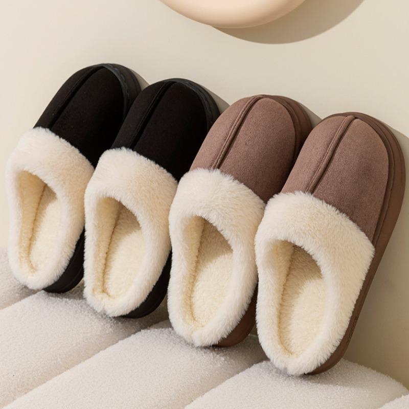 Cotton Slippers Winter Thick Soled Warm Couple Slippers Plush Slippers