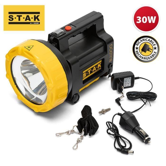 Lampe De Chantier - VELAMP - Bulldog - 30W - LED - Imperméable à l'eau