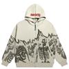 Men's Hoodie Loose Large Casual Gothic Sweatshirt Popular Street Clothes Hip Hop Style Retro Skeleton