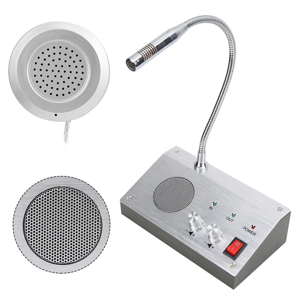 Intercomunicador Bidirecional Livre de Ruído para Balcão de Atendimento de Banco/Escritório/Loja, Janela, Balcão, Walkie-Talkie