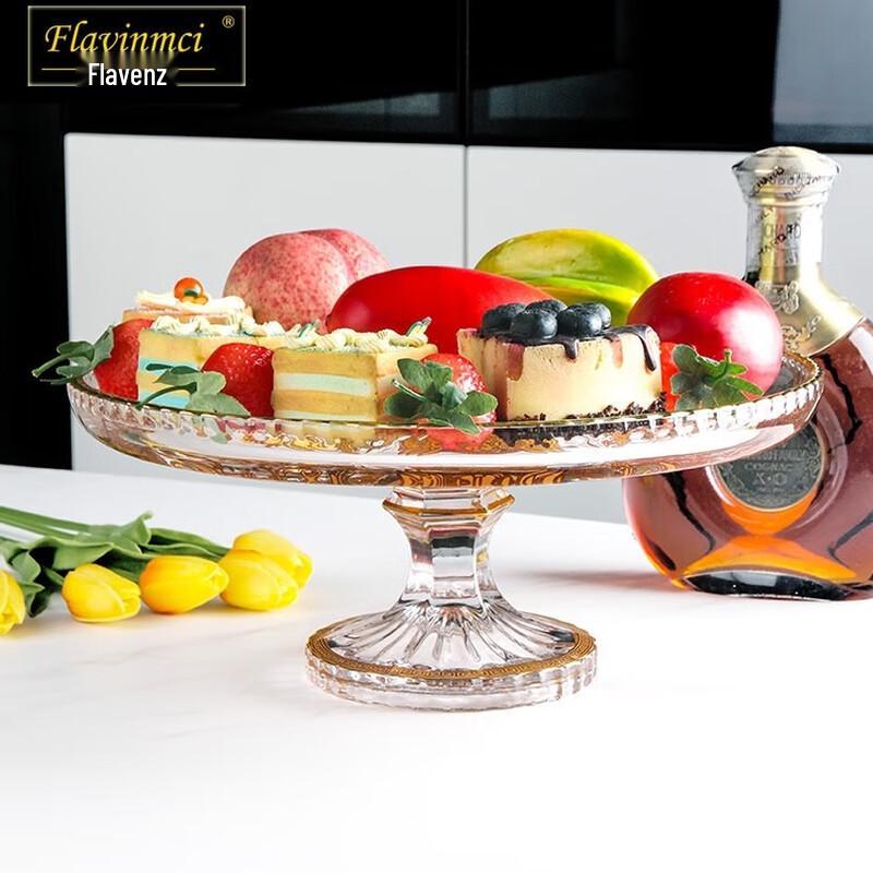 Light Luxury European Crystal Glass Fruit Bowl