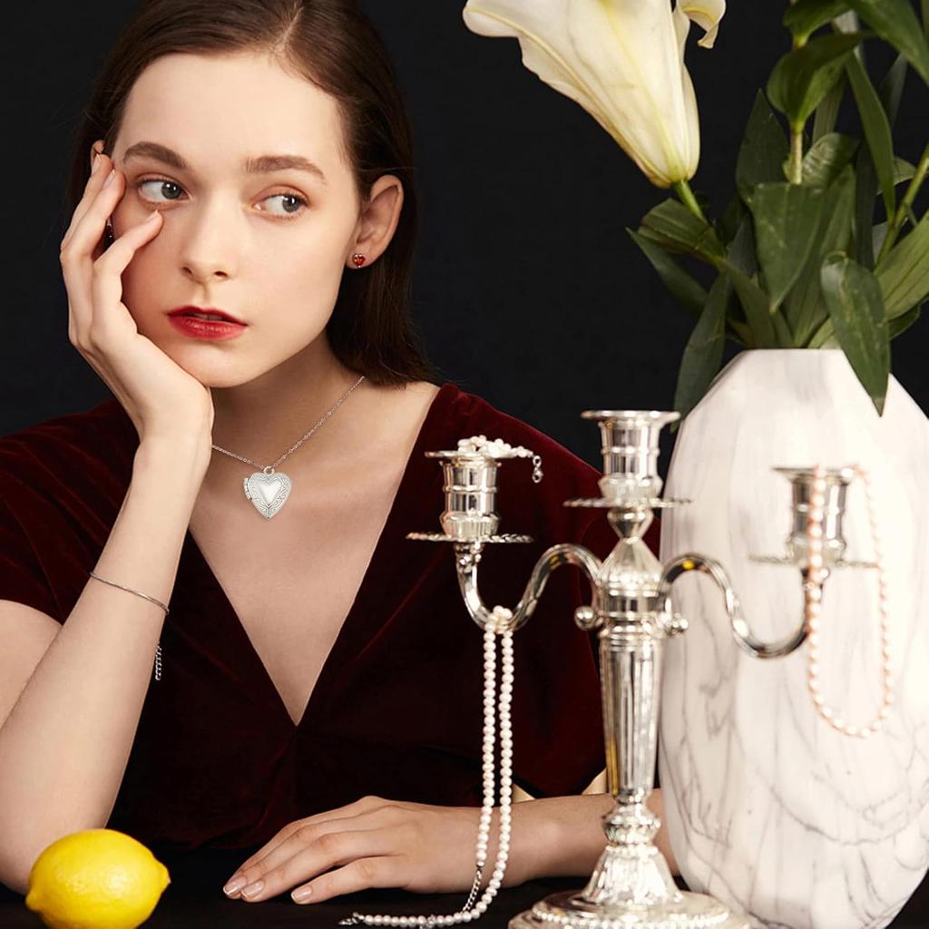 UNICRAFTALE 18pcs 3 Sizes Heart Photo Frame Locket Pendants Stainless Steel Openable Pendants Hypoallergenic Charms for DIY Necklace Bracelet Making