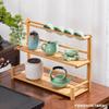 Desktop Bogu Frame Solid Wood Table Tea Set Purple Clay Pot Frame Display Room Storage Bamboo Trays Decorative Coffee Holder