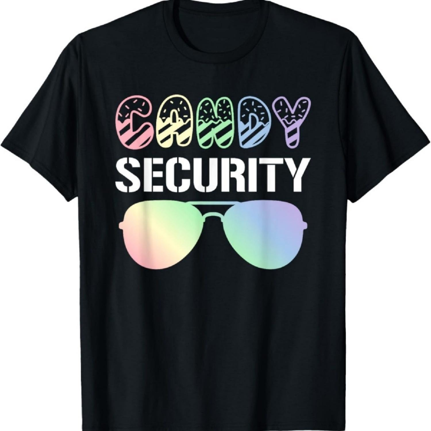 

Candy Security Squad Sunglasses Birthday Lover Candyland T-Shirt XXXXXL чёрный