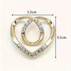 2Pcs Enchanting Knotted Heart Brooch - Sparkling Crystal Inlay, Designed Hollow, Scarf Clip for Dresses, Shawls & Capes