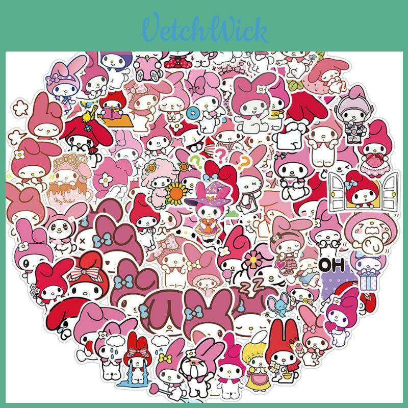 100pcs Kuromi My Melody Stickers Cute Waterproof Kawaii Decals For Luggage And More