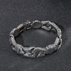 Retro Style 14mm Men's Totem Bracelet Stainless Steel Wristband Jewelry Party Accessories