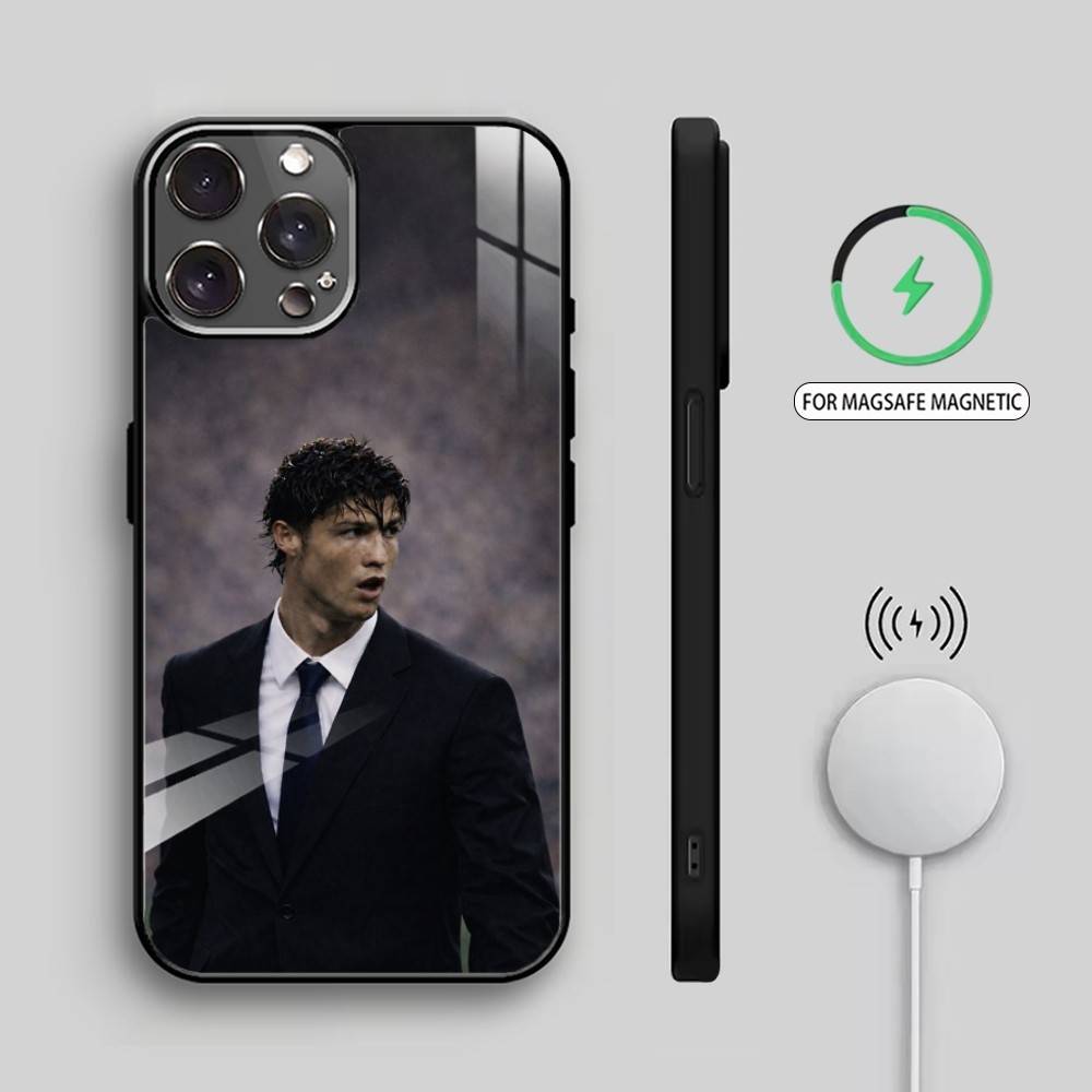 Football Star C-Cristiano Ronaldo Phone Case For iPhone17,16,15,14,13,12,11 Plus,Pro Max Magnetic For Magsafe Wireless Charging