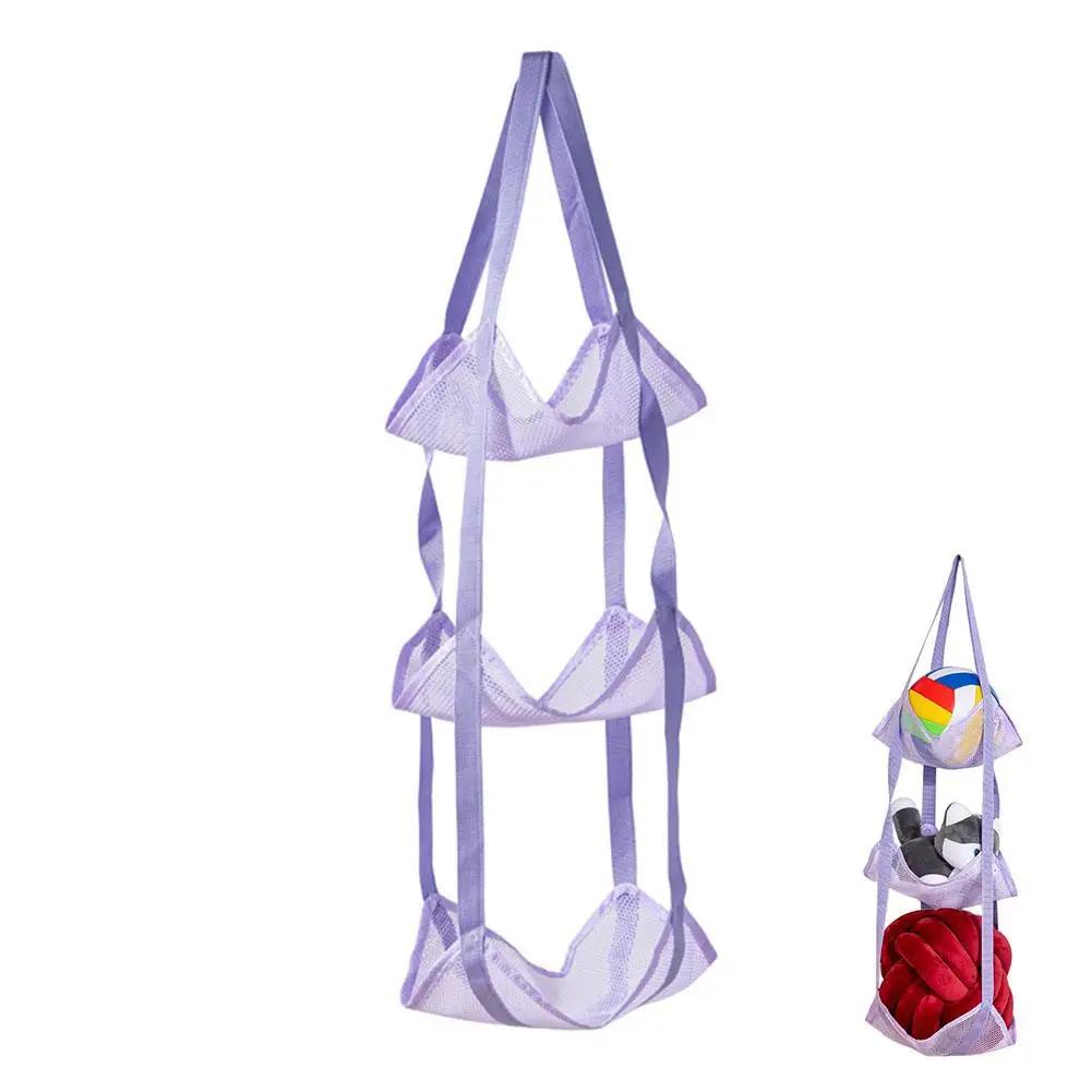 Wandmontierte Ballaufbewahrung Hängende Tasche Netzfächer Organizer Für Basketball Fußball Haus Garage Sportgeräte Organizer L7K5