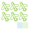 100Pcs Cute Paper Clips Plane Shape Design Covered Wire Bright Color Fancy Paperclips for Scrapbook 