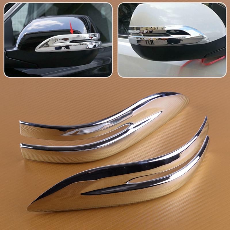 2Pcs Durable Chrome Car Rearview Side Mirror Stripe Cover Trim Fit for Honda CR-V CRV 2017 2018