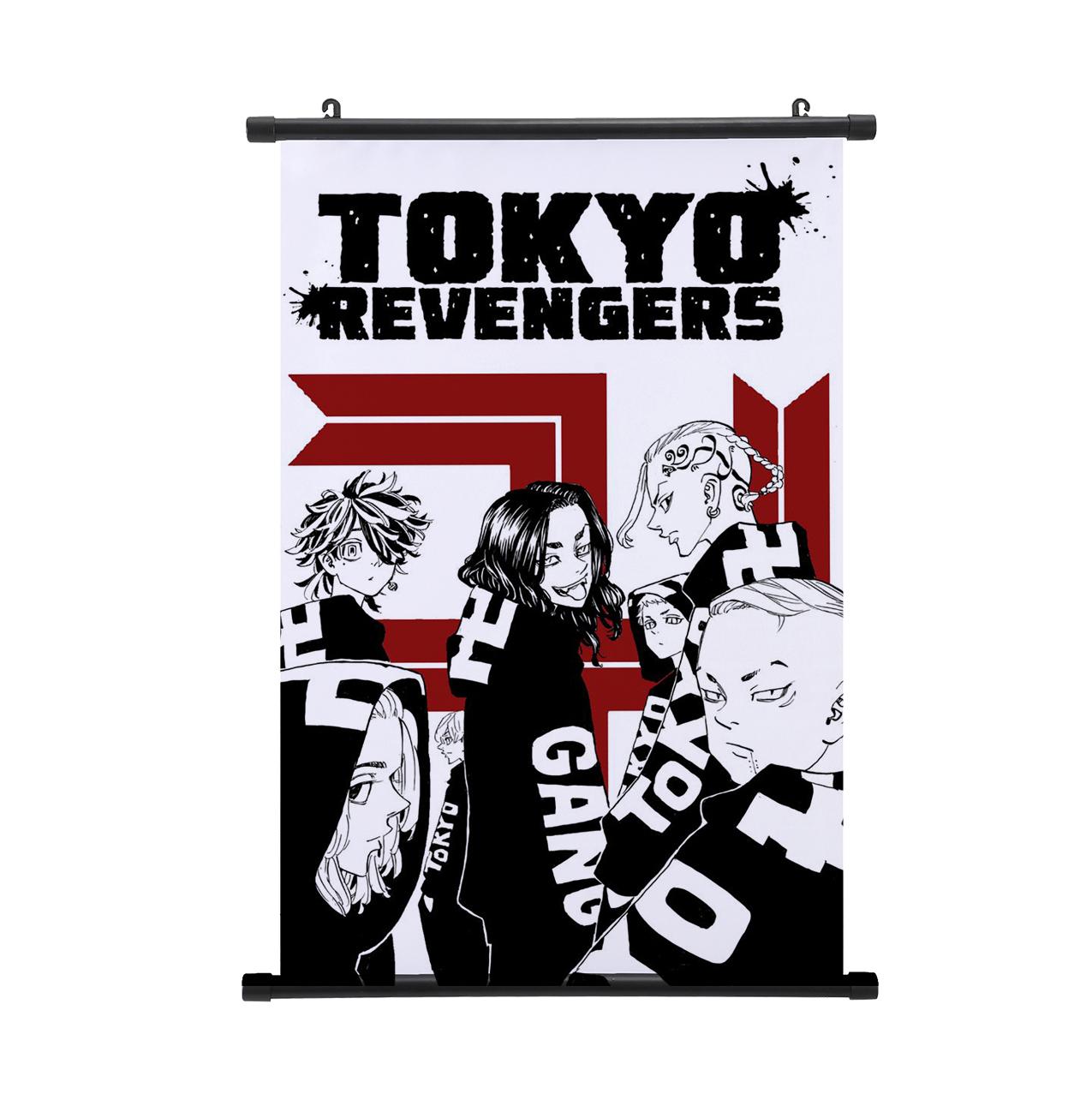 

Anime Tokyo Revengers Wall Poster Mikey Sano Manjiro Hinata Scroll Home Decor Cosplay Hanging Painting 40*60cm античний білий колір