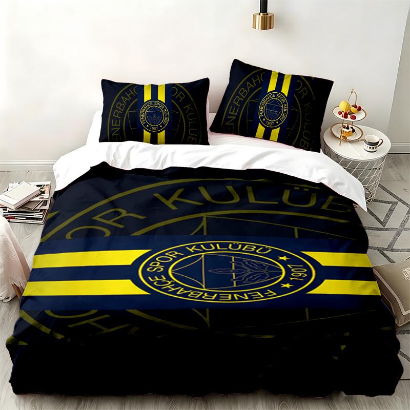 Fenerbahce 3pc set Perfect for bedroom use Comfortable bedding set includes a duvet cover and two pillowcases Ideal birthday or Christmas gift