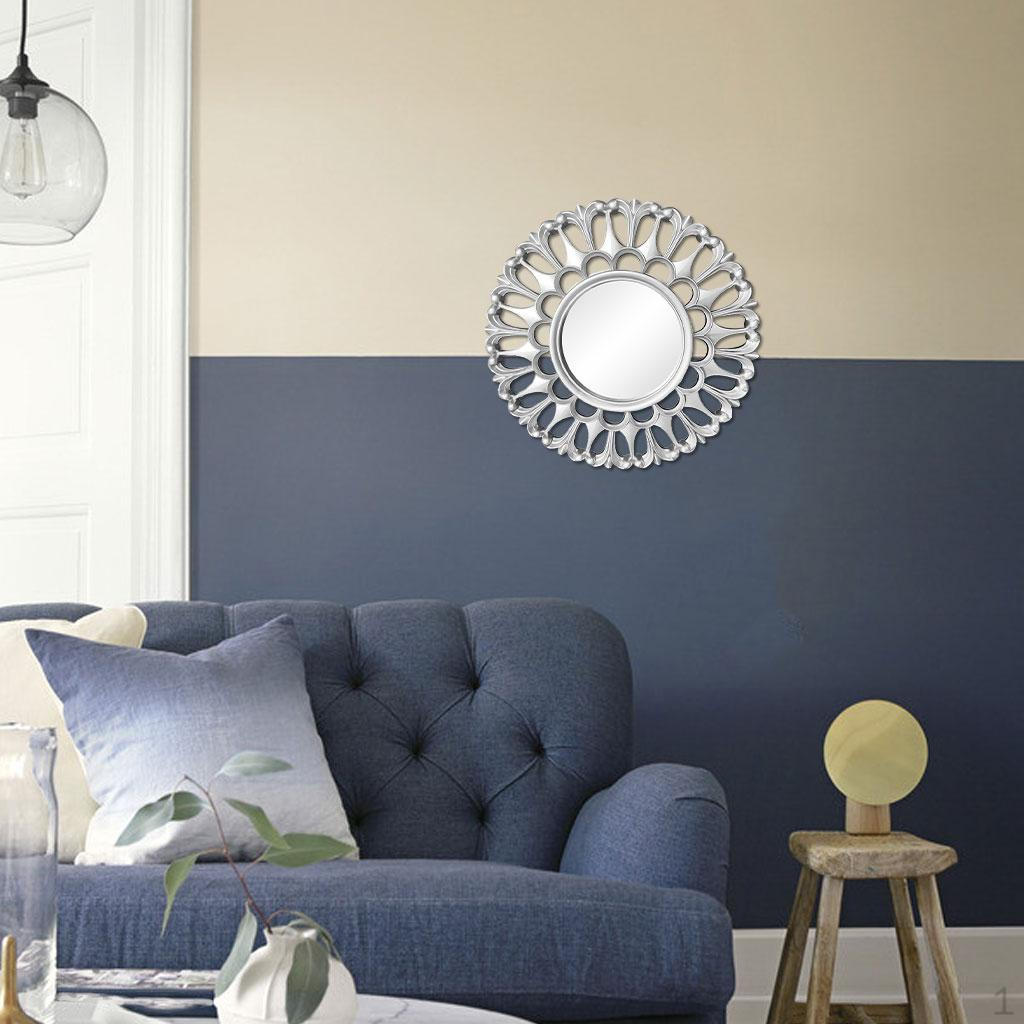 

Декоративное подвесное настенное зеркало – маленькое винтажное, серебристое, простой монтаж Type 2 E