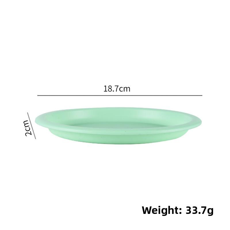 Plastikteller - Kreative bunte runde Teller - Haushaltsteller gegen Herunterfallen - Buffet-Salatplatten - Pastateller - Obstteller