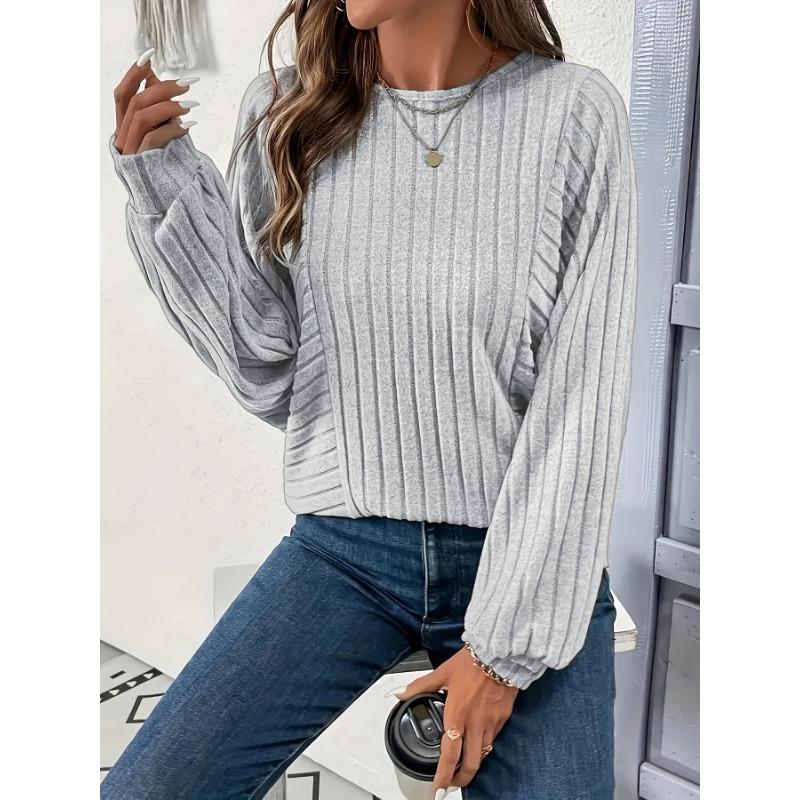 1pc Elegant Women'S Solid Color Casual Sweater Tee, Polyester Knit Fabric, Crew Neck, Sleeveless, Regular Length, for Spring/Fall Season