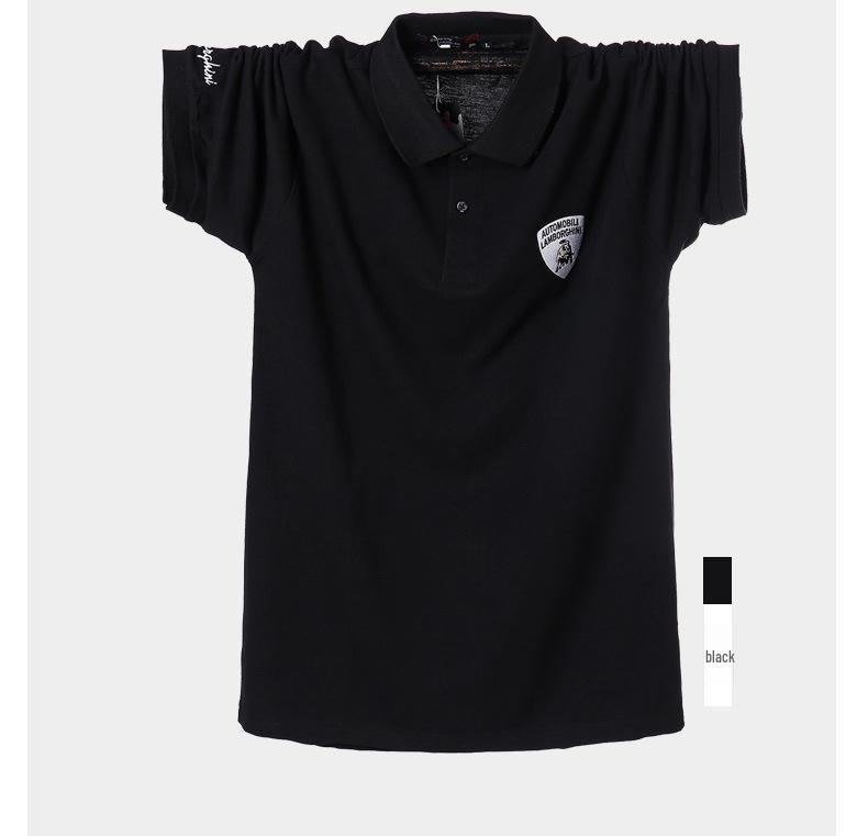 Youth Extra Large Short Sleeve Cotton Polo Shirt with Lapel, Sweat-Absorbent, One Piece, Comfortable.