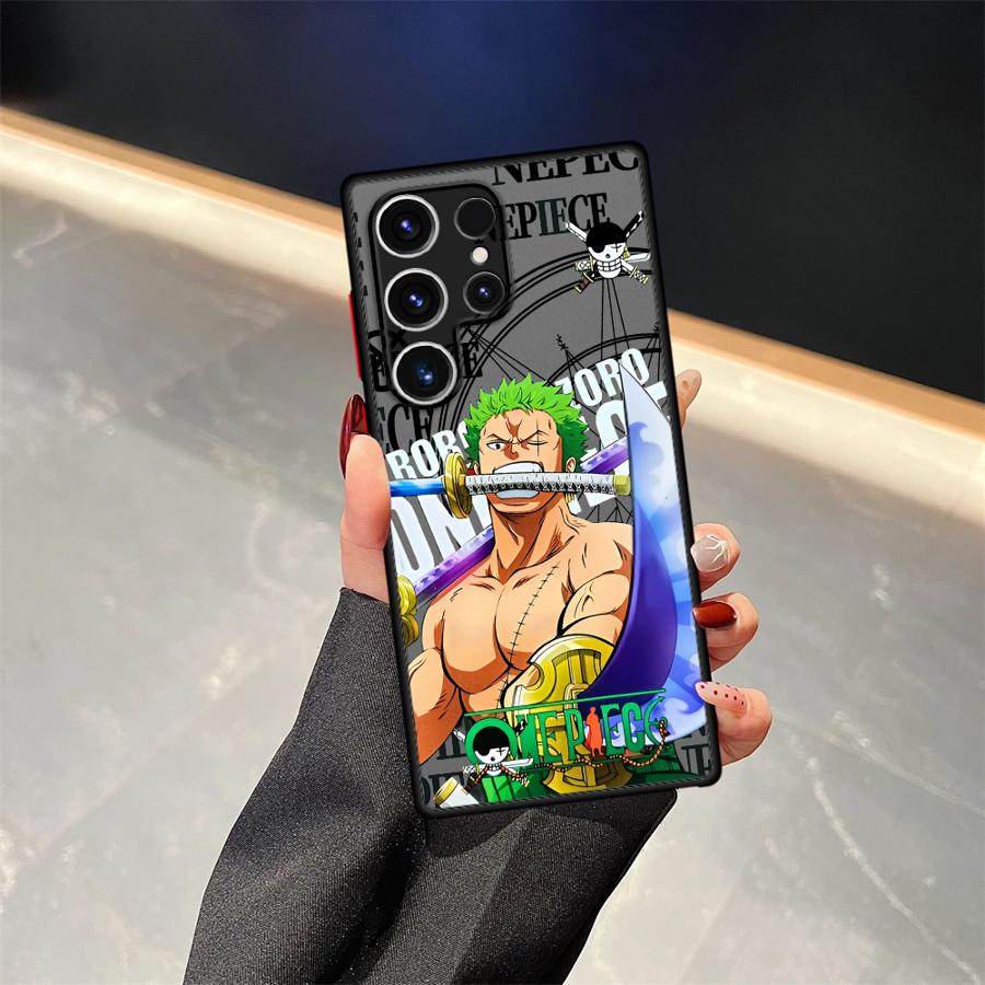 One Piece Cool Zoro Funda Back Phone Cover Case for Samsung Galaxy S24 Plus S21 Note 20 Ultra 10+ S23 FE S20 FE S22 S25 Ultra
