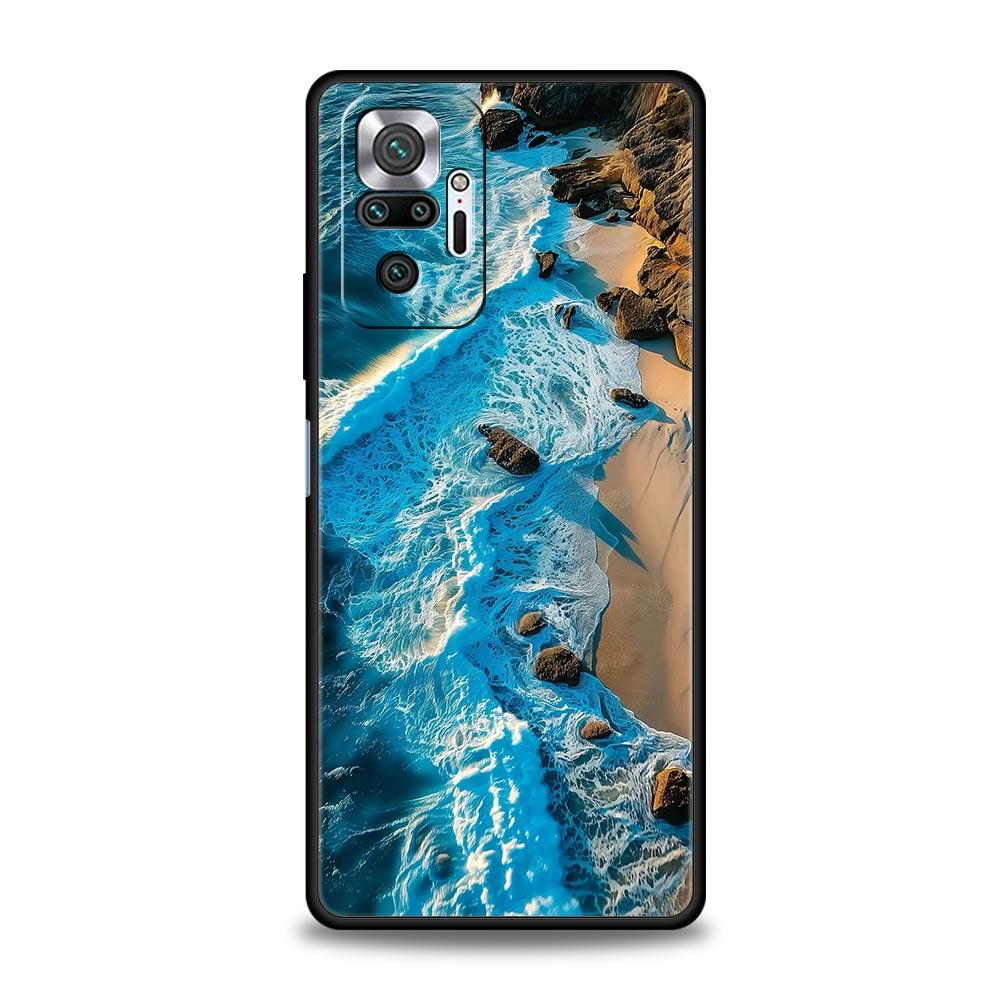 Seaside Scenery Wave Beach Pattern Phone Case For Xiaomi Redmi Note 15 14 13 12 4G 9 10 11 Pro Plus 5G 14C 13C 12C 10C TPU Cover
