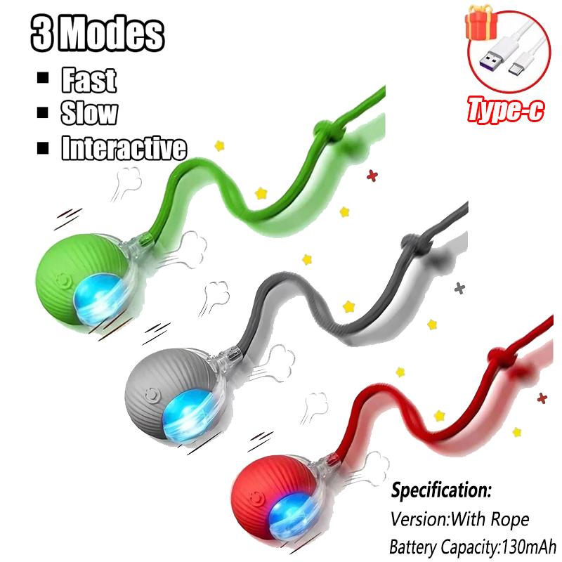 Interactive Toys for Cats Rechargeable Cat Exercise Wheel Interactive Cat Motion Toy Cat Pet Interaction Automatic Rolling Ball