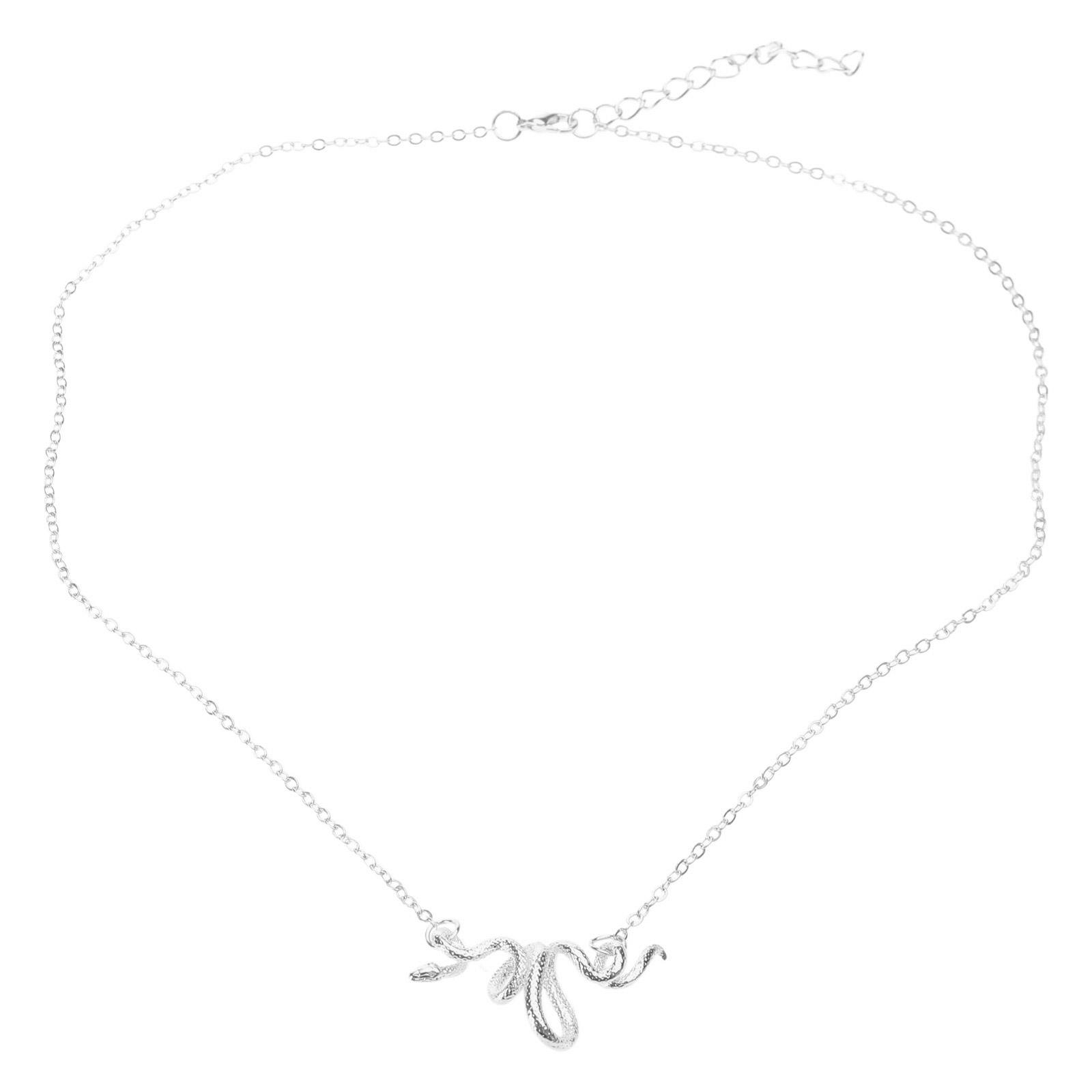 

Элегантное регулируемое ожерелье в виде змеи Уникальное ожерелье в виде змеи с регулируемой длиной для повседневной носки, свиданий, вечеринок