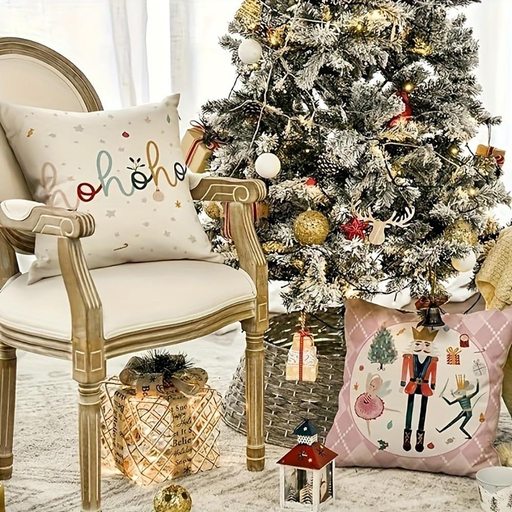 1pcs Christmas-themed Pillow Covers Set ,Suitable for Christmas Home Decoration Pillowcase, Without Pillow Core.