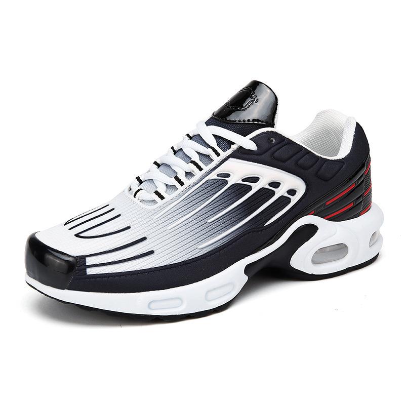 Sapatos de almofada de ar respiráveis de primavera, sapatos de corrida para casal, sapatos desportivos, sapatos casuais de malha, tamanho grande