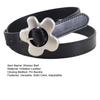 Imitation Leather Women Belt Metal Flower Pin Buckle Adjustable Design