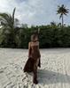 European-American Women's Strapless One-Shoulder Sleeveless Fashion Dress