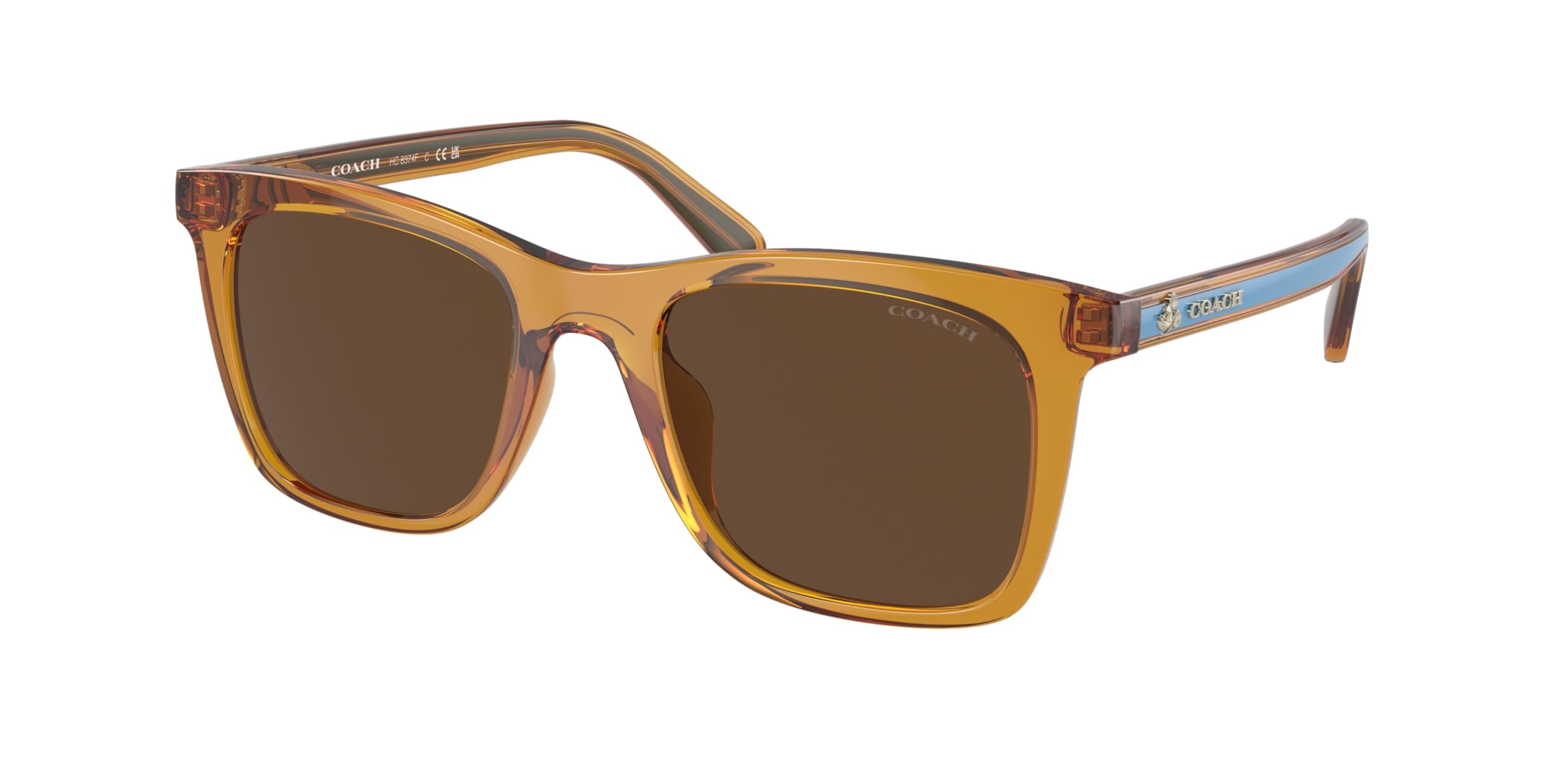 

Sunglasses HC8374F TRANSPARENT BUTTERCUP SOLID Lens 54 [Coach] Frame/BROWN