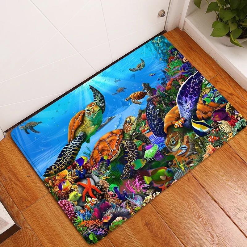 Underwater World Large Carpet Rug for Home Living Room Bedroom Sofa Doormat Decor Kids Play Area Rug Carpet Non-slip Floor Mat