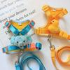 Universal pet traction for cats and dogs Essential cat supplies for walking pets on the chest and back Cute cartoon leash pet supplies