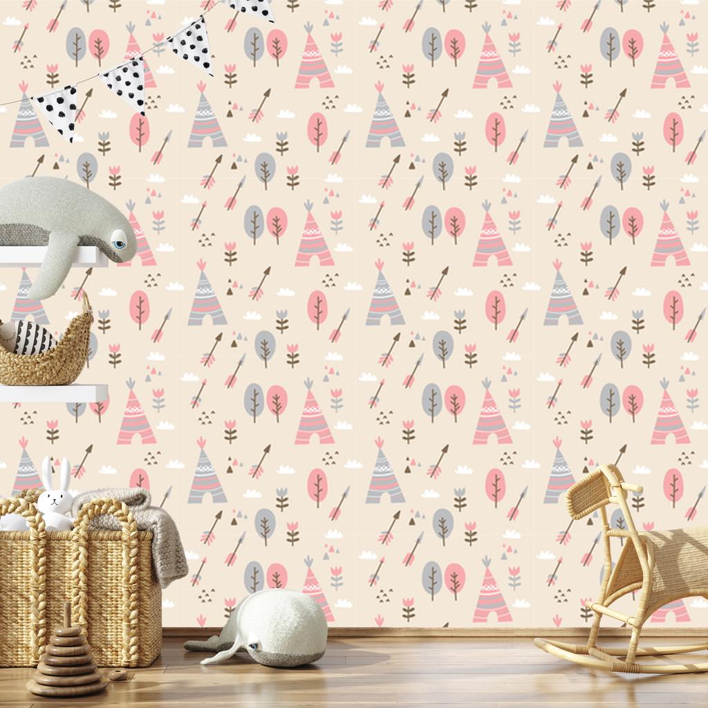 Trees and flowers wallpaper for living room and bedroom 50x1000