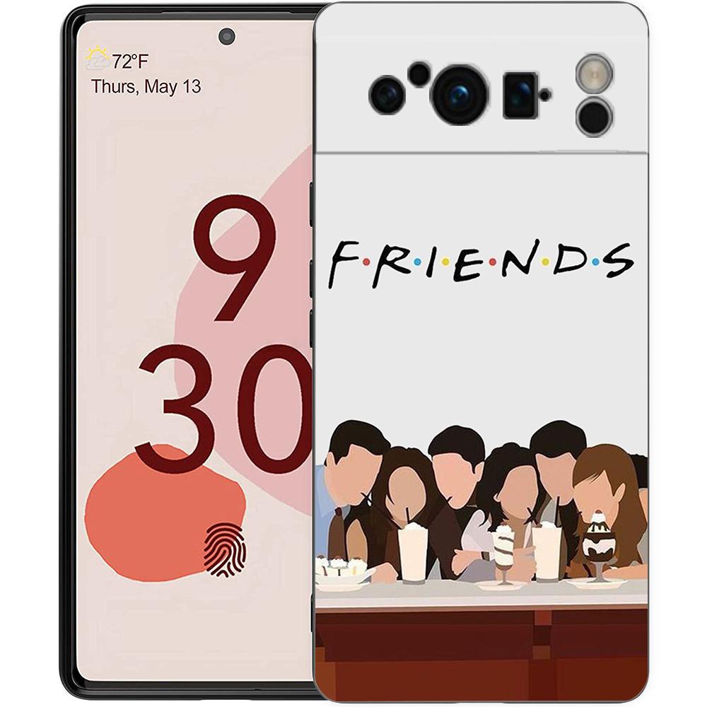 

Phone Case For Google Pixel 6 7 8 9 Pro XL 8A 7A 6A Black Cover Soft Shell Central Perk Coffee Friends Tv Show Pixel 6A