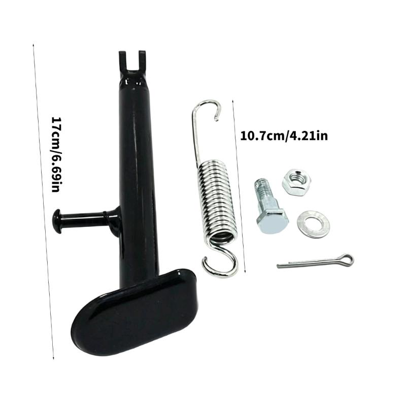 Dirt Bike Side Stand Repair Kit for PW80 PY80 Motorcycles, Complete Parking Stand Assembly with Spring Hardware for Garage Service Work Tasks